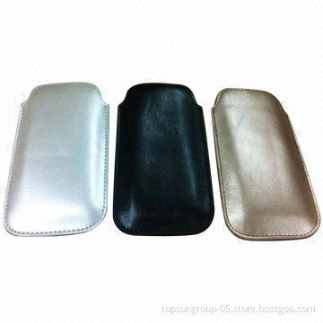 PU material pouch bag for mobile phone